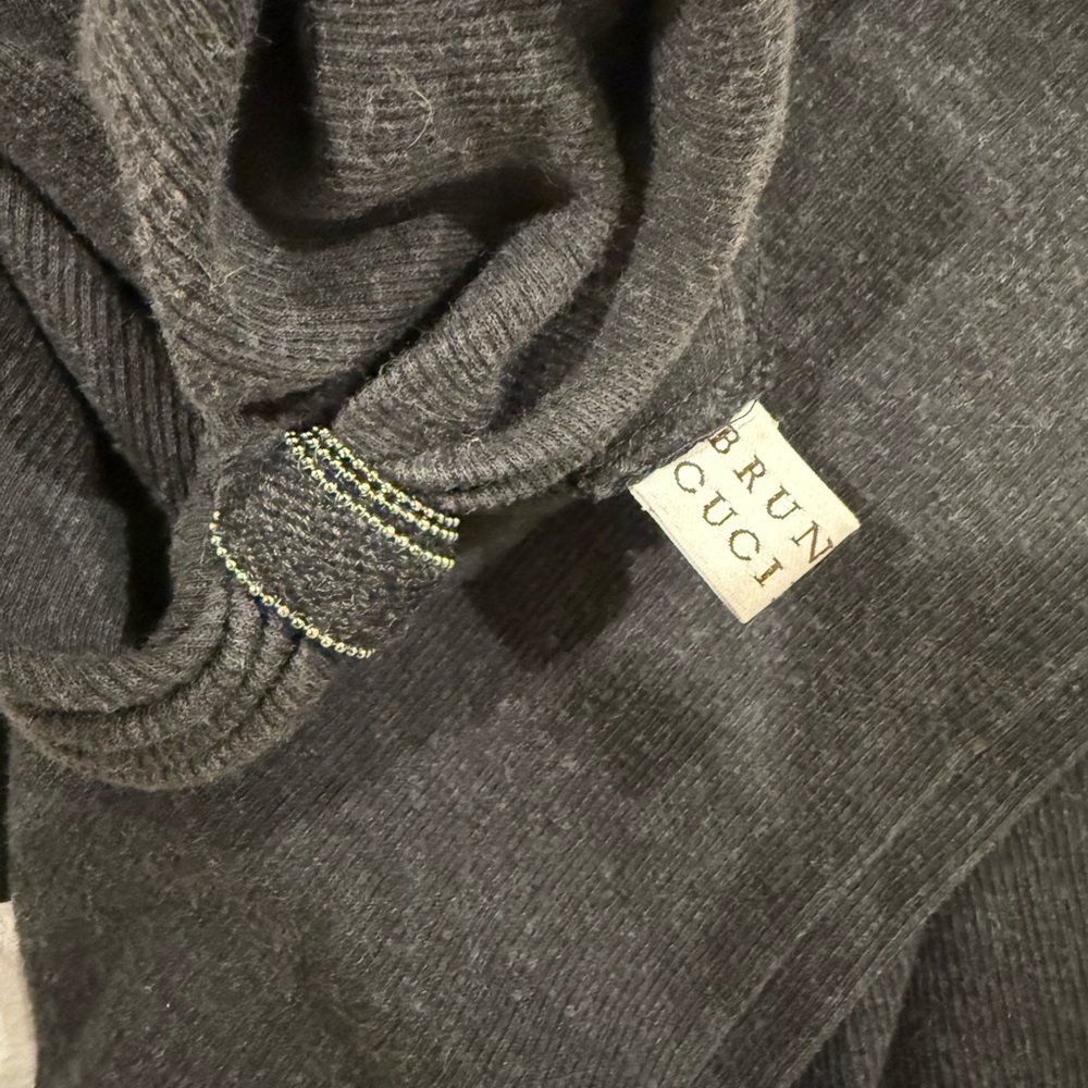 Brunello Cucinelli Asymmetrical Mock Neck Size L (fits like a M) - Picture 4 of 9